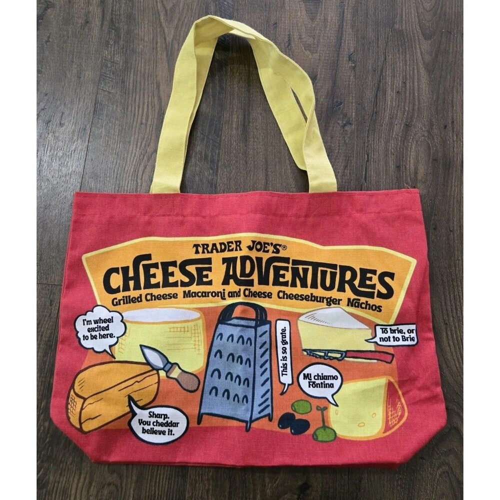 Trader Joe's Cheese Adventures Shopping Groceries Bag